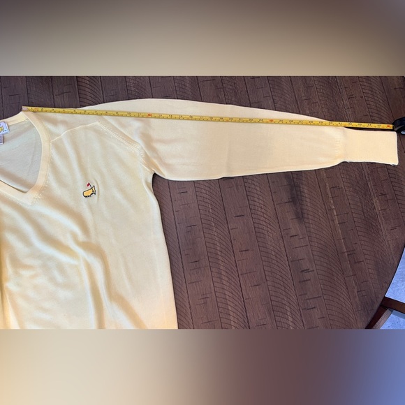 NWT MASTERS Tournament Yellow V-Neck Sweater - Picture 7 of 8